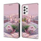 For Samsung Galaxy A13 4G / 5G Fresh Painted Leather Phone Case(Garden) - 1