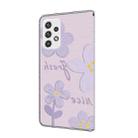 For Samsung Galaxy A32 5G Fresh Painted Leather Phone Case(Small Lilac Flowers) - 3