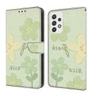 For Samsung Galaxy A32 4G Fresh Painted Leather Phone Case(Fresh Flowers) - 1