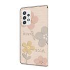 For Samsung Galaxy A32 4G Fresh Painted Leather Phone Case(Beige Flowers) - 3