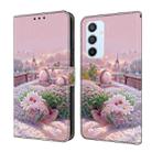 For Samsung Galaxy A54 5G Fresh Painted Leather Phone Case(Garden) - 1