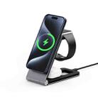 DUZZONA W22 15W 3 in 1 Foldable Magnetic Wireless Charging Stand(Grey) - 2