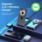 DUZZONA W22 15W 3 in 1 Foldable Magnetic Wireless Charging Stand(Grey) - 3