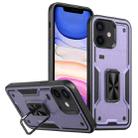 For iPhone 11 Ring Holder PC Hybrid TPU Phone Case(Purple) - 1