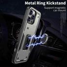 For iPhone 12 Ring Holder PC Hybrid TPU Phone Case(Titanium Grey) - 2