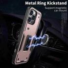 For iPhone 12 Pro Max Ring Holder PC Hybrid TPU Phone Case(Rose Gold) - 2