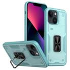 For iPhone 13 Ring Holder PC Hybrid TPU Phone Case(Blue) - 1