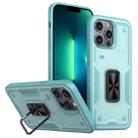 For iPhone 13 Pro Ring Holder PC Hybrid TPU Phone Case(Blue) - 1