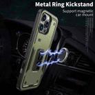For iPhone 13 Pro Max Ring Holder PC Hybrid TPU Phone Case(Olive Green) - 2