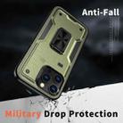 For iPhone 13 Pro Max Ring Holder PC Hybrid TPU Phone Case(Olive Green) - 3