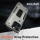 For iPhone 13 Pro Max Ring Holder PC Hybrid TPU Phone Case(Titanium Grey) - 3