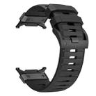 For Samsung Galaxy Watch Ultra 47mm Steel Buckle Fluororubber Watch Band(Black) - 3