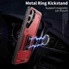 For Samsung Galaxy S22 5G Ring Holder PC Hybrid TPU Phone Case(Red) - 2