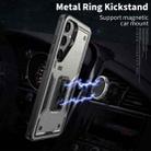 For Samsung Galaxy S22 Ultra 5G Ring Holder PC Hybrid TPU Phone Case(Titanium Grey) - 2