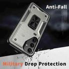 For Samsung Galaxy S22 Ultra 5G Ring Holder PC Hybrid TPU Phone Case(Titanium Grey) - 3