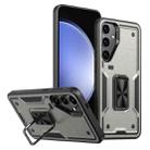 For Samsung Galaxy S23 FE 5G Ring Holder PC Hybrid TPU Phone Case(Titanium Grey) - 1
