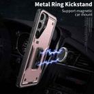 For Samsung Galaxy S23 FE 5G Ring Holder PC Hybrid TPU Phone Case(Rose Gold) - 2