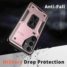 For Samsung Galaxy S23 FE 5G Ring Holder PC Hybrid TPU Phone Case(Rose Gold) - 3