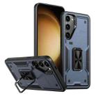 For Samsung Galaxy S23+ 5G Ring Holder PC Hybrid TPU Phone Case(Navy Blue) - 1