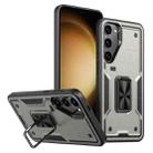 For Samsung Galaxy S23+ 5G Ring Holder PC Hybrid TPU Phone Case(Titanium Grey) - 1