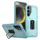 For Samsung Galaxy S24 5G Ring Holder PC Hybrid TPU Phone Case(Blue) - 1