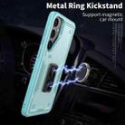 For Samsung Galaxy S24 FE 5G Ring Holder PC Hybrid TPU Phone Case(Blue) - 2
