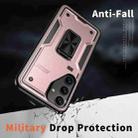 For Samsung Galaxy S24 FE 5G Ring Holder PC Hybrid TPU Phone Case(Rose Gold) - 3