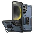 For Samsung Galaxy S24+ 5G Ring Holder PC Hybrid TPU Phone Case(Navy Blue) - 1