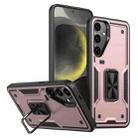 For Samsung Galaxy S24+ 5G Ring Holder PC Hybrid TPU Phone Case(Rose Gold) - 1