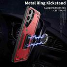 For Samsung Galaxy S25 5G Ring Holder PC Hybrid TPU Phone Case(Red) - 2