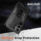 For Samsung Galaxy S25 5G Ring Holder PC Hybrid TPU Phone Case(Black) - 3