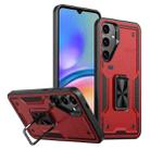 For Samsung Galaxy A05s Ring Holder PC Hybrid TPU Phone Case(Red) - 1