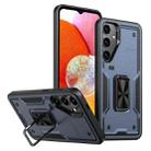 For Samsung Galaxy A14 Ring Holder PC Hybrid TPU Phone Case(Navy Blue) - 1