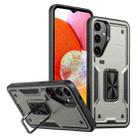 For Samsung Galaxy A14 Ring Holder PC Hybrid TPU Phone Case(Titanium Grey) - 1