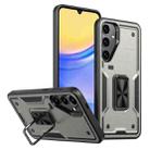 For Samsung Galaxy A15 Ring Holder PC Hybrid TPU Phone Case(Titanium Grey) - 1