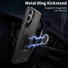 For Samsung Galaxy A15 Ring Holder PC Hybrid TPU Phone Case(Black) - 2