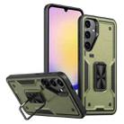 For Samsung Galaxy A25 5G Ring Holder PC Hybrid TPU Phone Case(Olive Green) - 1