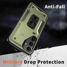 For Samsung Galaxy A55 5G Ring Holder PC Hybrid TPU Phone Case(Olive Green) - 3