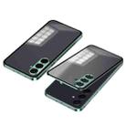 For Samsung Galaxy S24 FE 5G Snap Buckle Metal Frame Frosted Phone Case(Green) - 1