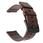 For Suunto 9 / Suunto 7 Steel Buckle 24mm Genuine Leather Watch Band(Brown Black) - 1