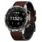 For Garmin 26mm Silicone Leather Quick Release Watch Band(Coffee) - 1