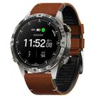 For Garmin 26mm Silicone Leather Quick Release Watch Band(Brown) - 1