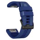 For Garmin 26mm Silicone Canvas Quick Release Watch Band(Royal Blue) - 3