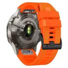 For Garmin 26mm Silicone Canvas Quick Release Watch Band(Orange) - 2