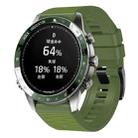 For Garmin 26mm Silicone Canvas Quick Release Watch Band(Army Green) - 1