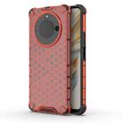 For Honor X60 Honeycomb Shockproof Phone Case(Red) - 1