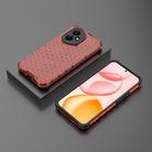 For Honor 400 Global 156.5mm Honeycomb Shockproof Phone Case(Red) - 3