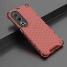 For OPPO K12x 5G Global Honeycomb Shockproof Phone Case(Red) - 2