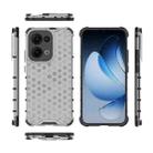 For OPPO Reno13 5G Global Honeycomb Shockproof Phone Case(White) - 3