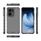 For OPPO Reno13 5G Global Honeycomb Shockproof Phone Case(Black) - 3